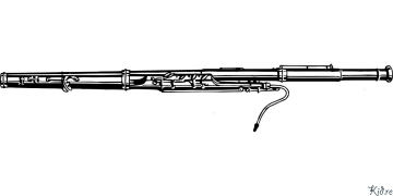 bassoon Duilleagan Dathte Clò-bhuailte